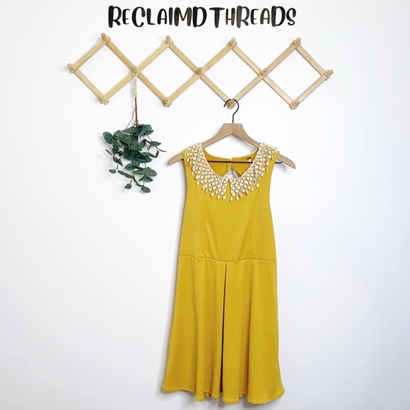 Free People buttercream waffle lace dress - Picture 2 of 8